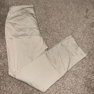 Express Straight Leg mid rise khaki pants